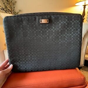 Coach padded laptop case